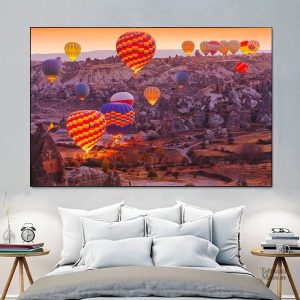 Cappadoce : tableau décoratif avec montgolfières vibrantes