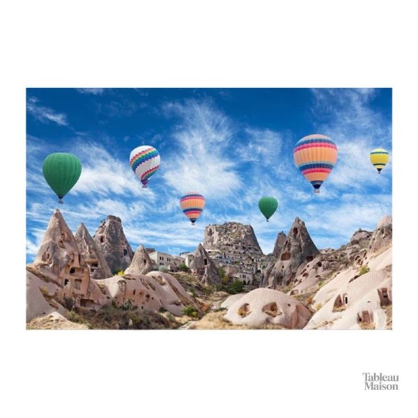 Tableau paysage de montgolfières survolant la Cappadoce