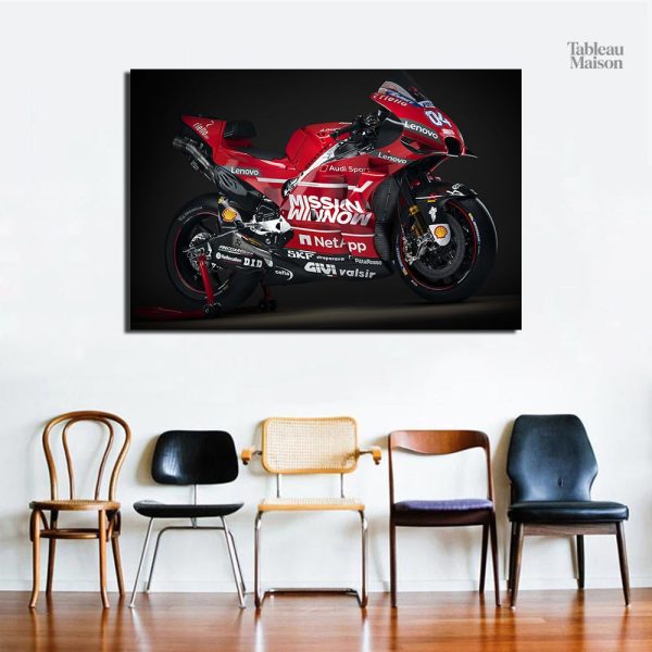 Art mural moto Ducati - style dynamique et moderne