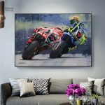 Tableau Moto GP en design moderne et dynamique