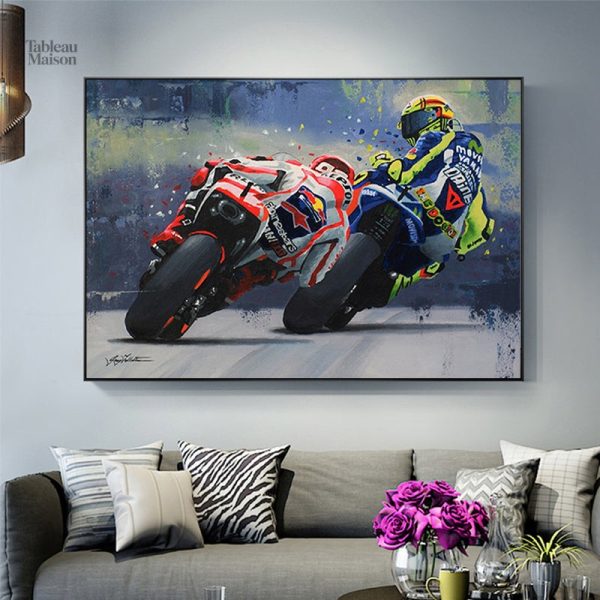 Tableau Moto GP en design moderne et dynamique