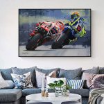 Art mural Moto GP pour passionnés de courses de moto