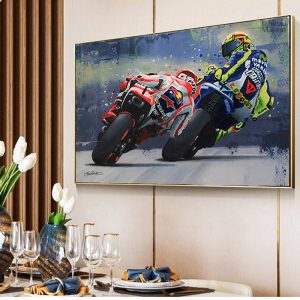 Décoration murale inspirée de l'univers Moto GP