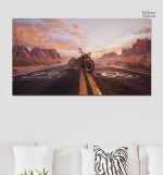 Tableau Moto Route 66, décoration murale pour passionnés de moto