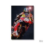 Illustration de moto sportive sur toile artistique
