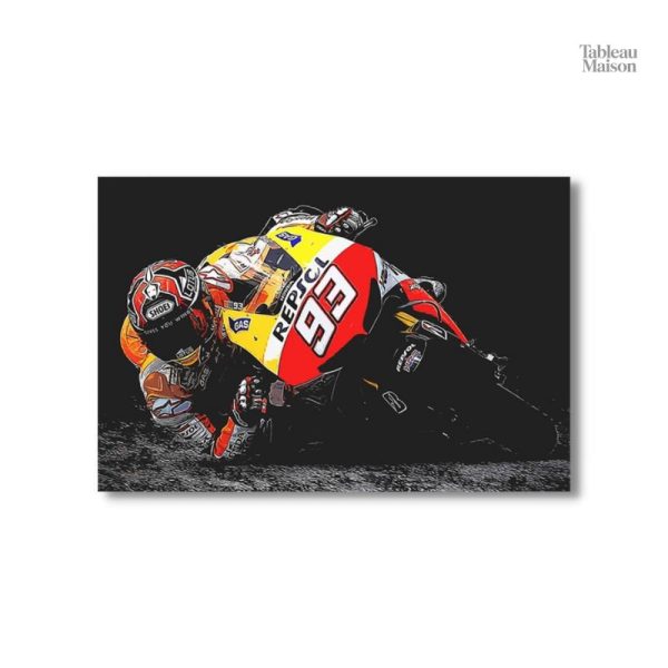 Œuvre murale moto, parfaite pour un décor contemporain