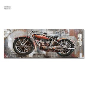 Art mural moto rétro