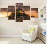 Représentation du Mont Saint-Michel sur toile décorative