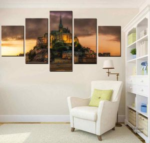 Représentation du Mont Saint-Michel sur toile décorative