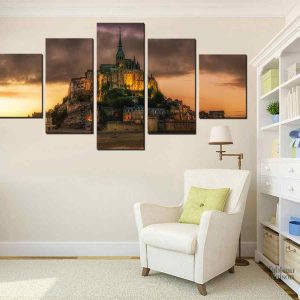 Représentation du Mont Saint-Michel sur toile décorative