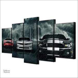 Art mural Mustang, design inspiré par la célèbre voiture américaine
