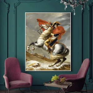 Tableau Napoléon à cheval en style artistique