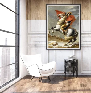 Représentation de Napoléon sur son cheval majestueux