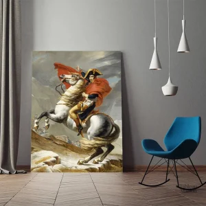 Art mural de cheval avec Napoléon en arrière-plan