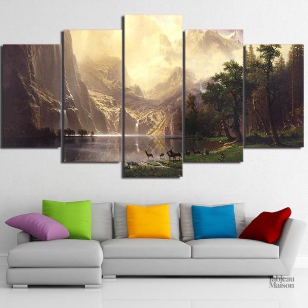 Tableau de paysage naturel évoquant la tranquillité et la beauté