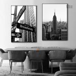 Illustration en noir et blanc de la ville emblématique de New York