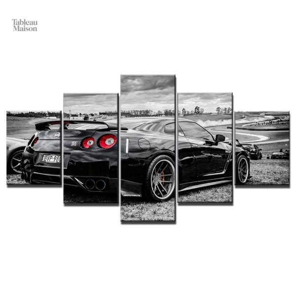 Art mural représentant la célèbre Nissan GT-R