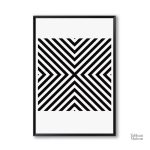 Tableau abstrait noir et blanc pour un look contemporain