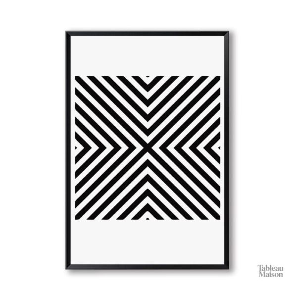 Tableau abstrait noir et blanc pour un look contemporain