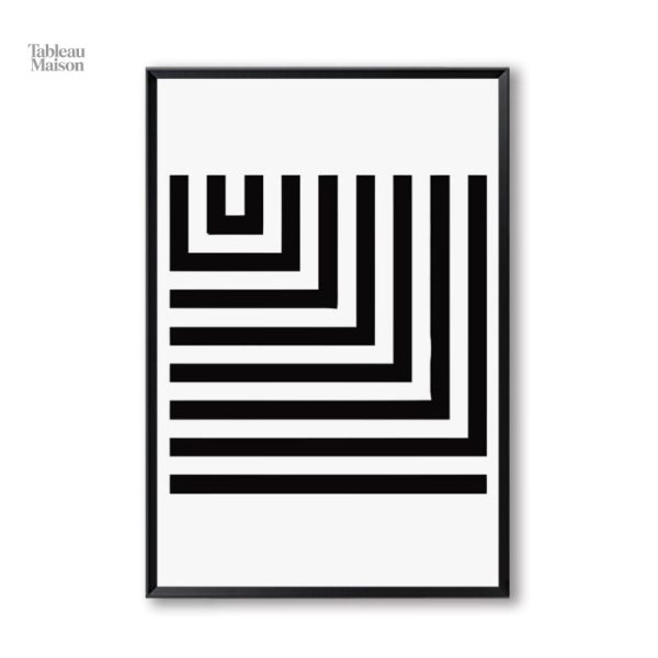 Design élégant en noir et blanc pour un espace minimaliste