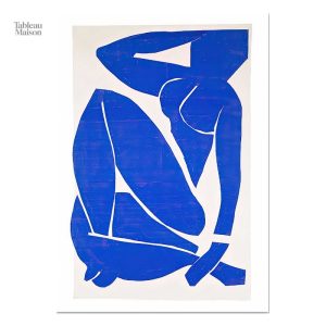 Tableau Henri Matisse, peinture en bleu, représentation du nu