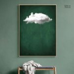 Tableau minimaliste représentant un nuage doux et apaisant