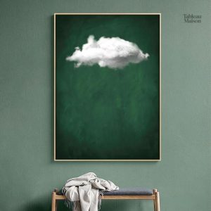 Tableau minimaliste représentant un nuage doux et apaisant