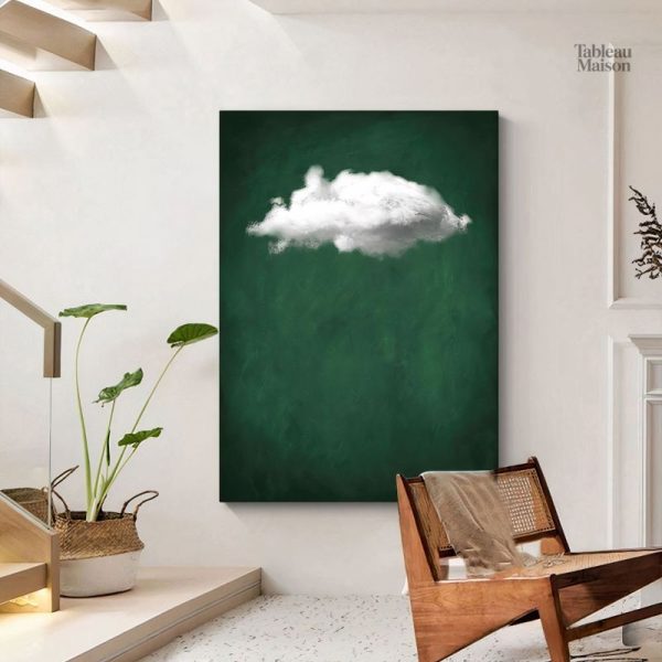Illustration minimaliste d'un nuage sur fond clair