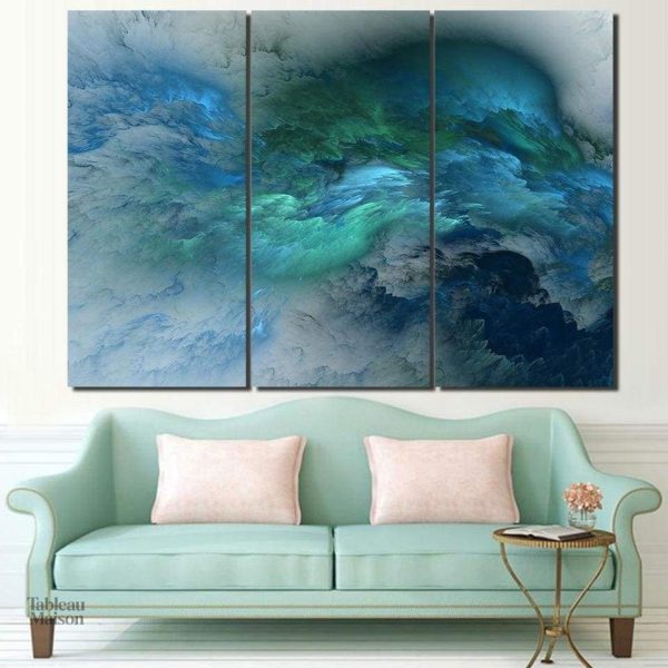 Tableau Nuages turquoises décoratif pour un intérieur apaisant