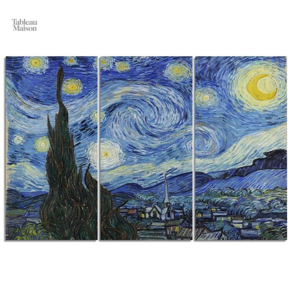 Tableau artistique représentant un ciel étoilé par Van Gogh