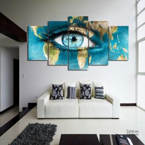 Tableau Œil du Monde, œuvre d'art décorative moderne