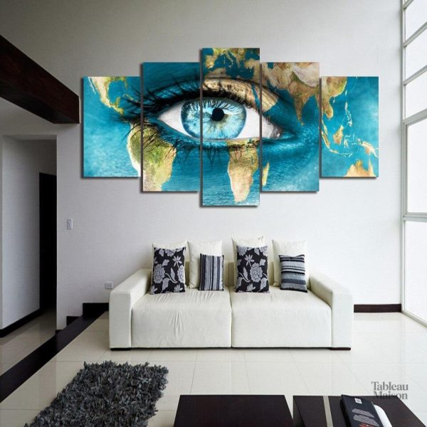 Tableau Œil du Monde, œuvre d'art décorative moderne