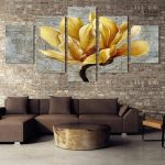 Tableau Orchidée jaune en décoration artistique