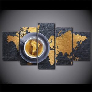 Art mural sur le thème du café à accrocher dans la cuisine