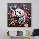 Décoration intérieure panda au design artistique contemporain