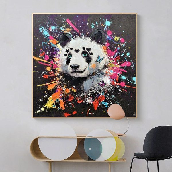 Décoration intérieure panda au design artistique contemporain