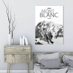 Tableau panoramique Mont Blanc en paysage naturel