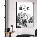 Tableau paysage Mont Blanc avec couleurs apaisantes