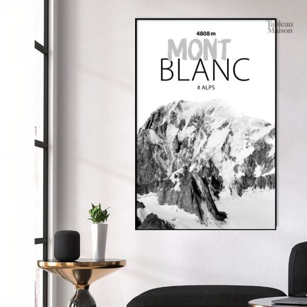 Tableau paysage Mont Blanc avec couleurs apaisantes