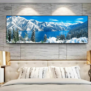Vue panoramique de montagnes majestueuses en tableau décoratif