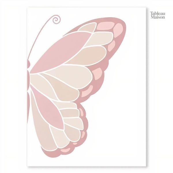 Oeuvre d'art représentant un papillon coloré et délicat