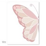 Tableau animalier mettant en avant un papillon rose vibrant