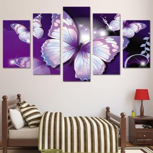 Tableau Papillons pourpres décoratif