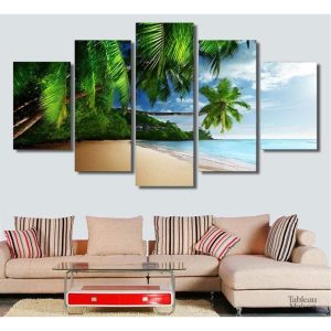 Tableau Paradis tropical en décor vibrant et coloré