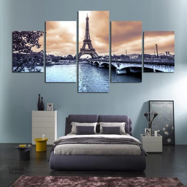 Tableau Paris, bords de Seine en toile artistique