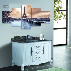 Œuvre artistique illustrant le fleuve de Paris