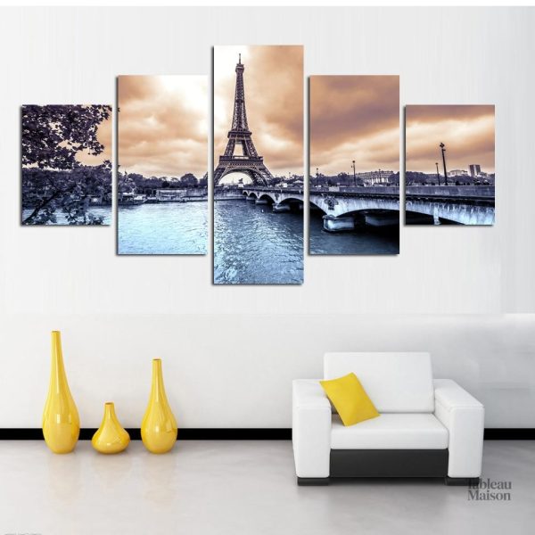 Tableau représentant les rives de la Seine à Paris