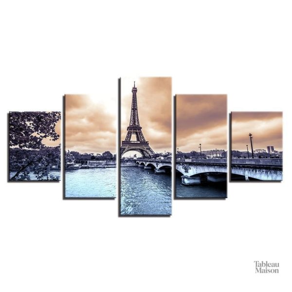 Décor mural inspiré des paysages parisiens et de la Seine