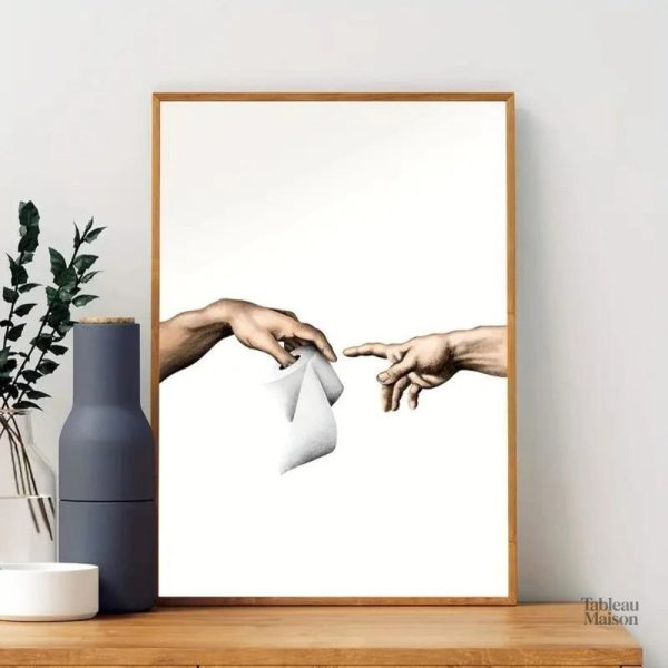 Illustration décalée sur le thème du papier toilette