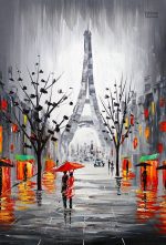Femme de Paris, tableau pastel, décoration murale artistique